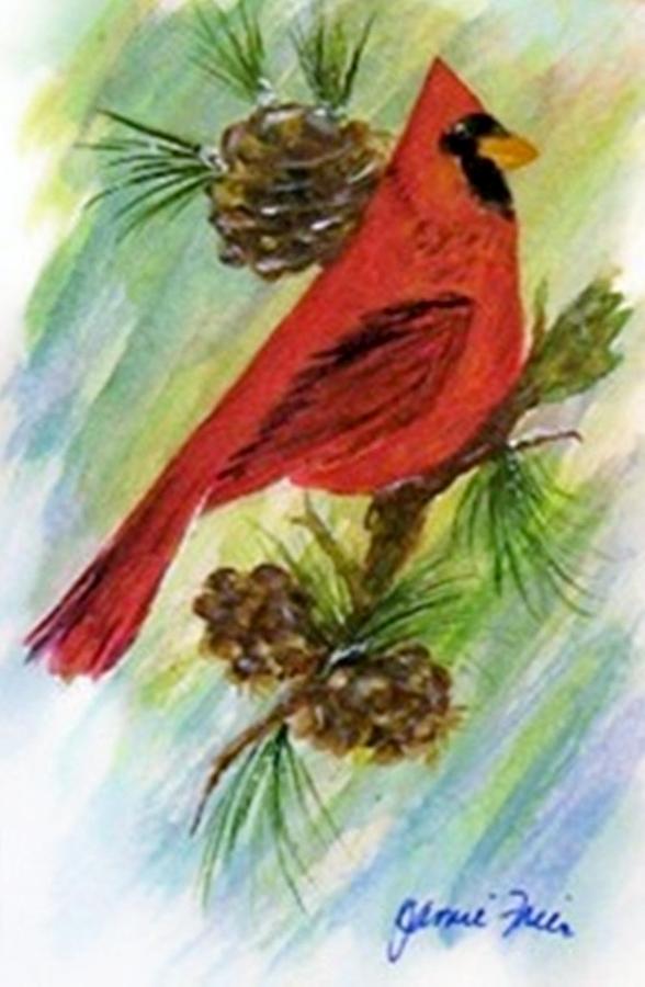 Cardinal Painting by Jamie Frier