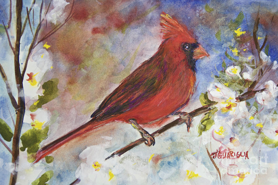 Cardinal Pastel by Joyce Guariglia