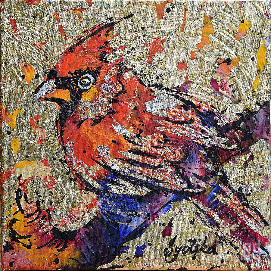 Cardinal Painting by Jyotika Shroff