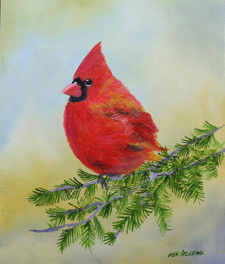 Cardinal Painting by Ken Ahlering
