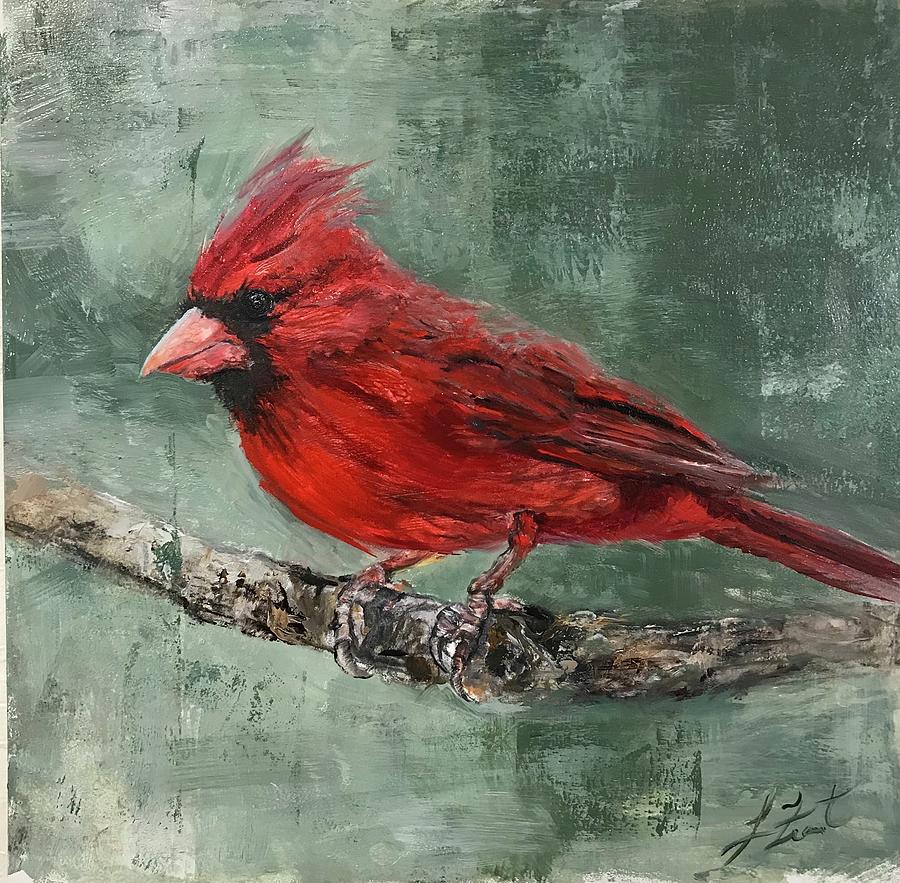 Cardinal Painting by Lindsay Frost