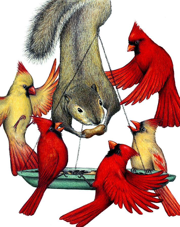 Bird Painting - Cardinal Sin by Don McMahon
