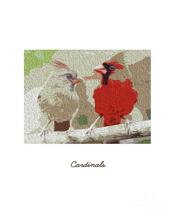 Cardinals Mixed Media by Francelle Theriot