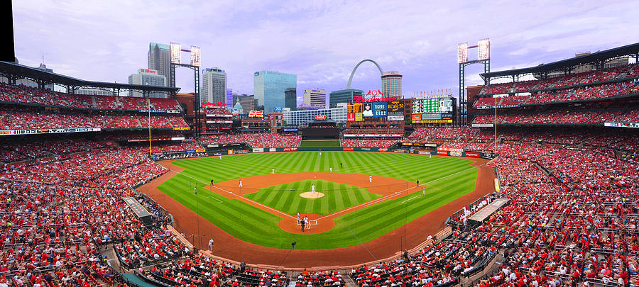 Baseball Photograph - Cardinals Host Tigers at Busch by C H Apperson