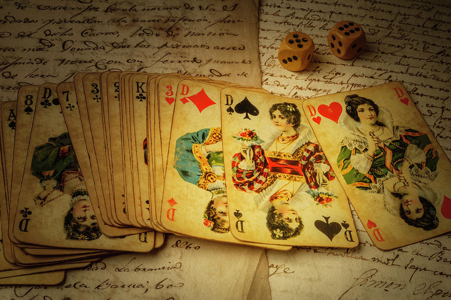 Cards And Dice Photograph by Garry Gay