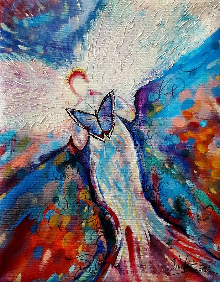 Care of the Butterfly  Painting by Jan VonBokel