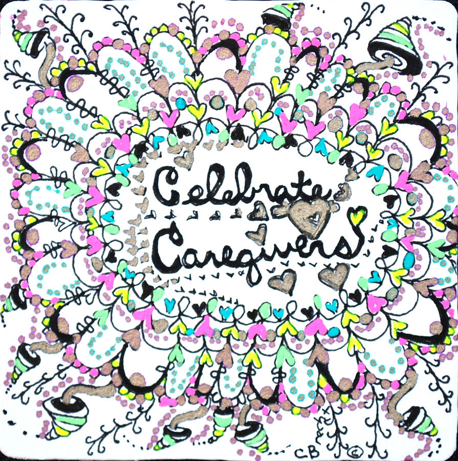 Caregiver Celebration Drawing by Carole Brecht