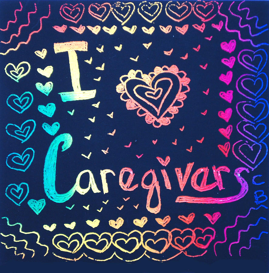 Caregiver Rainbow Drawing by Carole Brecht
