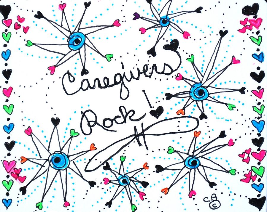 Caregivers Rock #1 Drawing by Carole Brecht
