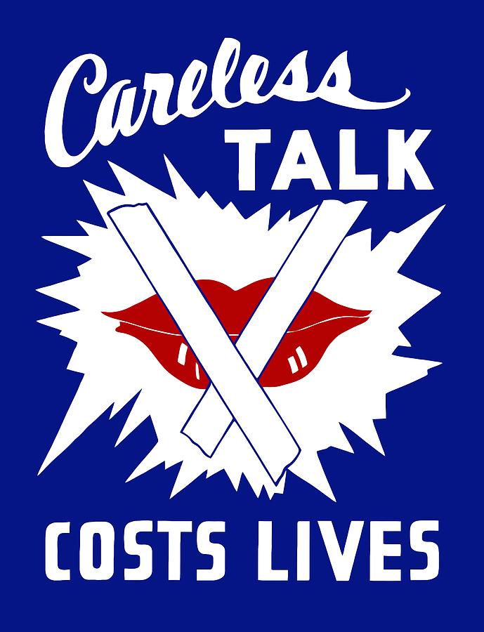 Careless Talk Costs Lives Painting