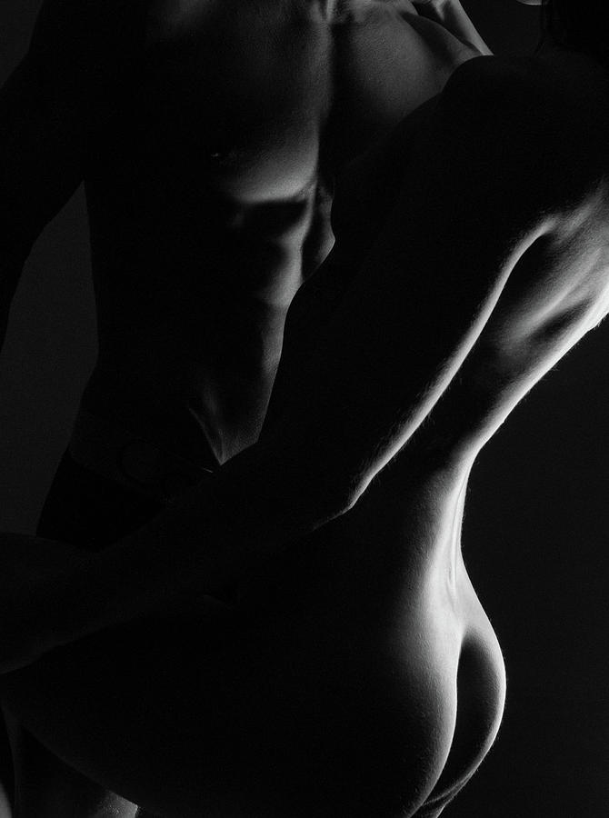 Monochromatic Nude Photograph - Caress by Blue Muse Fine Art Monochromatic Nude Photograph - Caress by Blue Muse Fine Art