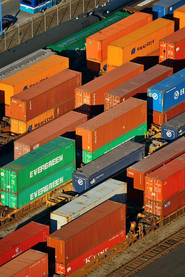 Cargo containers Photograph by Songquan Deng