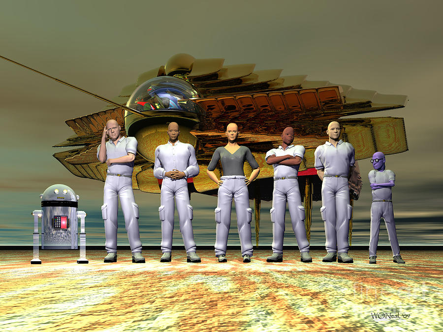 Science Fiction Digital Art - Cargo Ship Crew by Walter Neal
