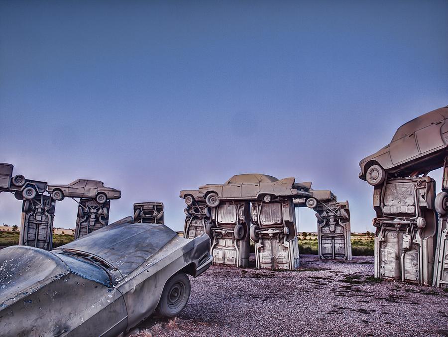 Car Photograph - Carhenge - In the Circle by HW Kateley