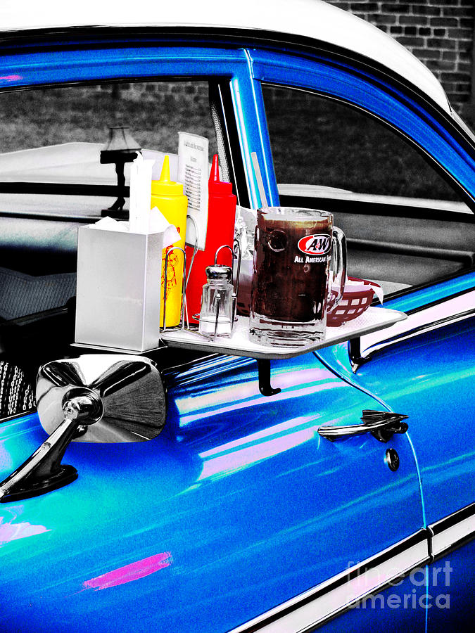 Car Photograph - Carhop by Colleen Kammerer