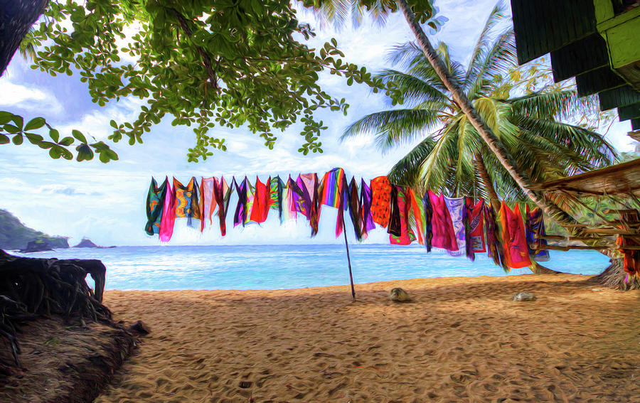 Caribbean Colours on the beach Photograph by Sharon Ann Sanowar