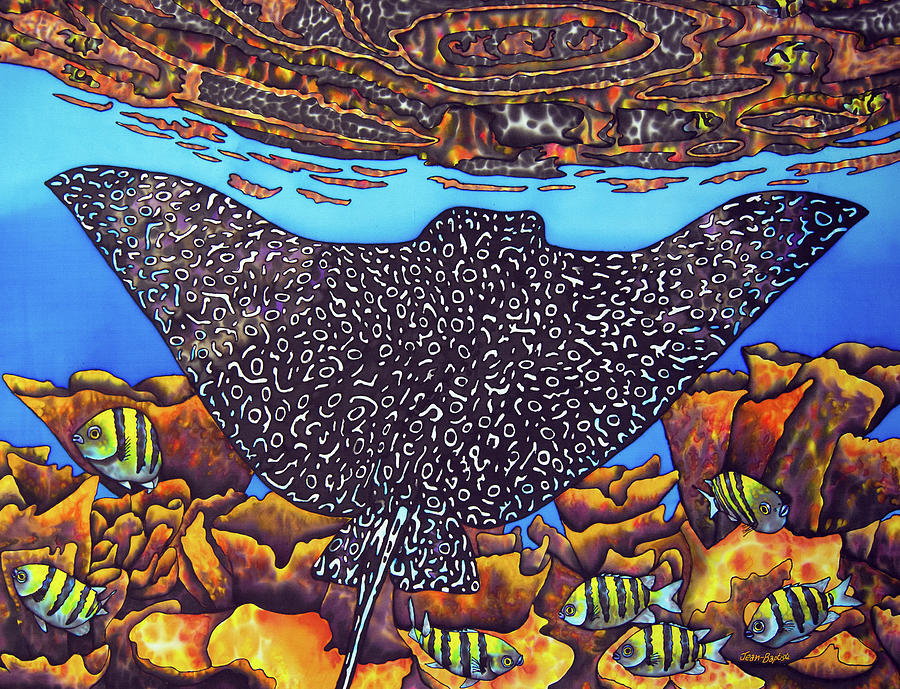 Caribbean Eagle Ray Painting by Daniel Jean-Baptiste