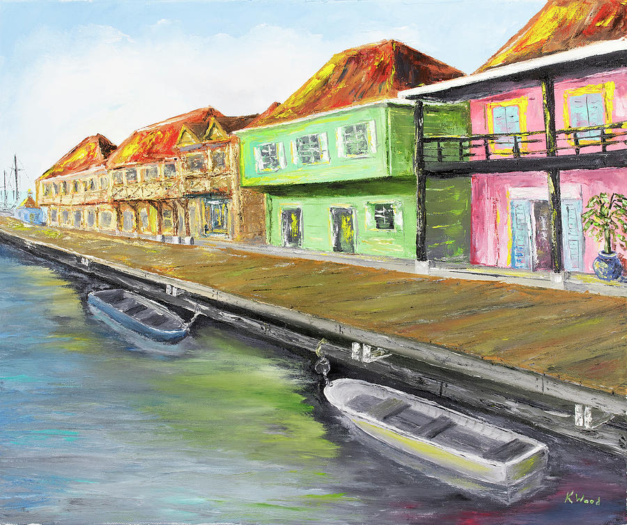 Caribbean Harbor Painting by Ken Wood