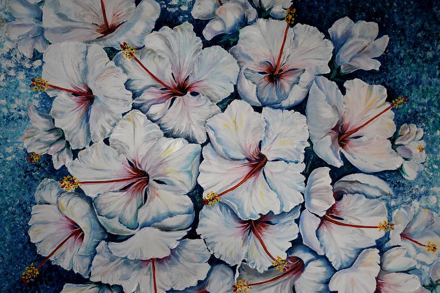 Caribbean Hibiscus Painting by Karin  Dawn Kelshall- Best