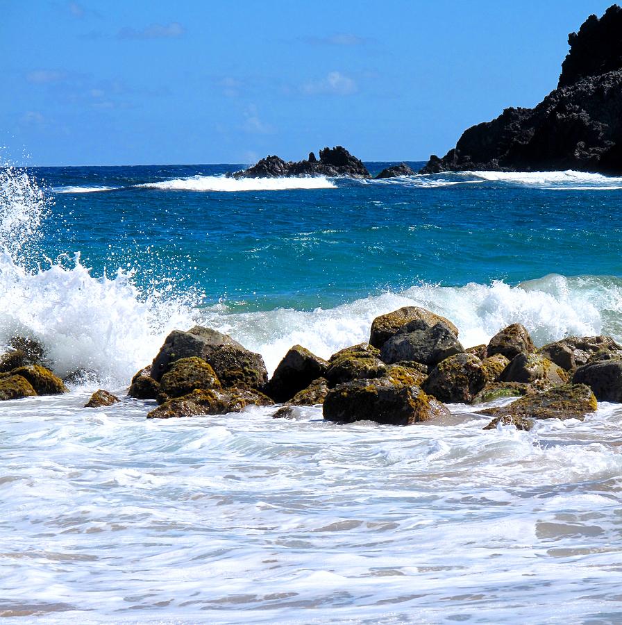 Seascape Photograph - Caribbean Pounding Surf by Ian  MacDonald