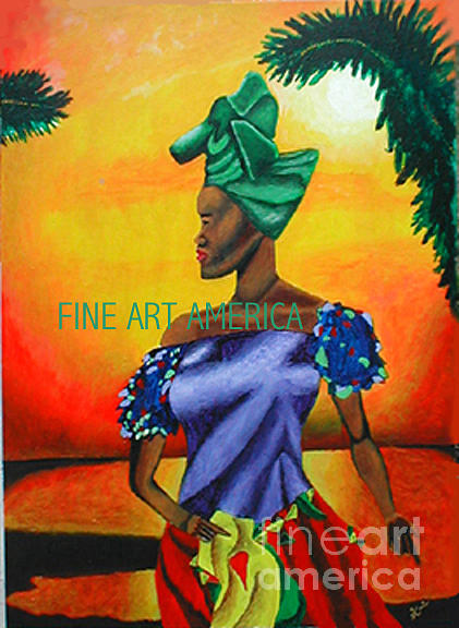 Caribbean Queen Painting by Micah Malik