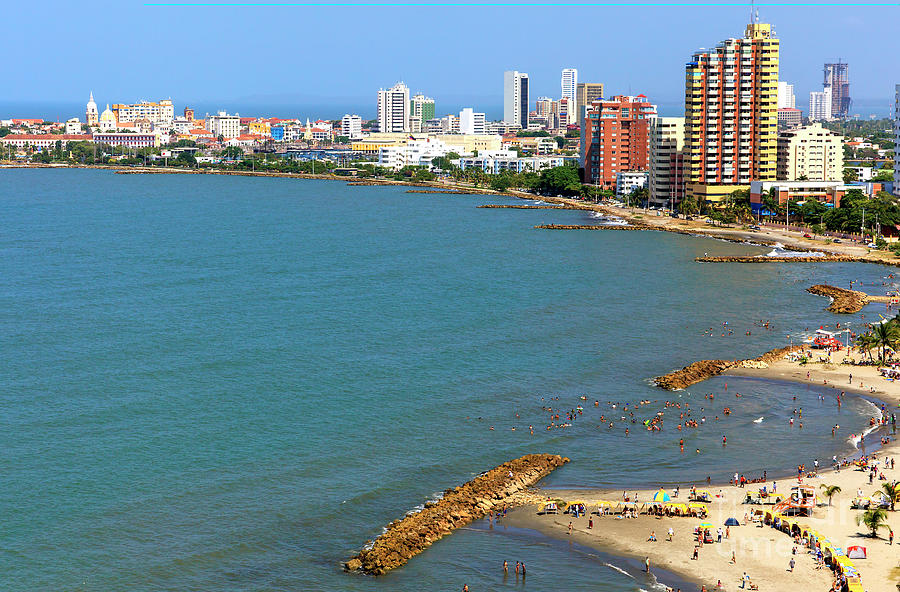 City Photograph - Caribbean Sea Cartagena by John Rizzuto