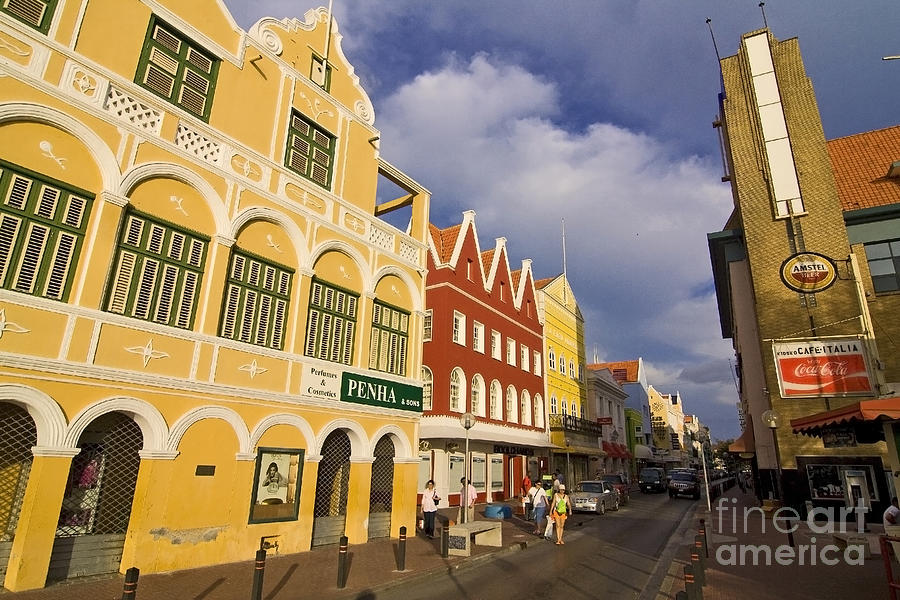 Curacao Photograph - Caribbean Shopping District by Sven Brogren