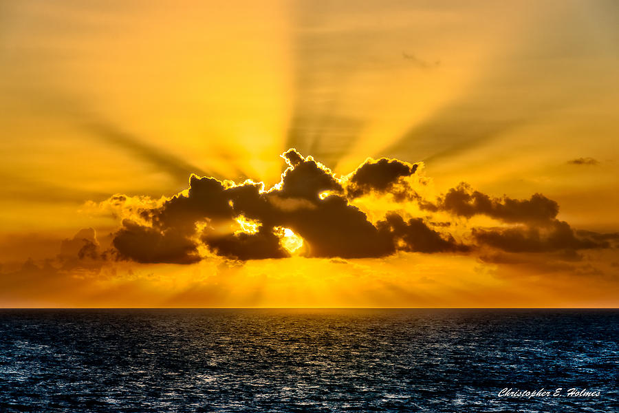 Nature Photograph - Caribbean Sunrise by Christopher Holmes