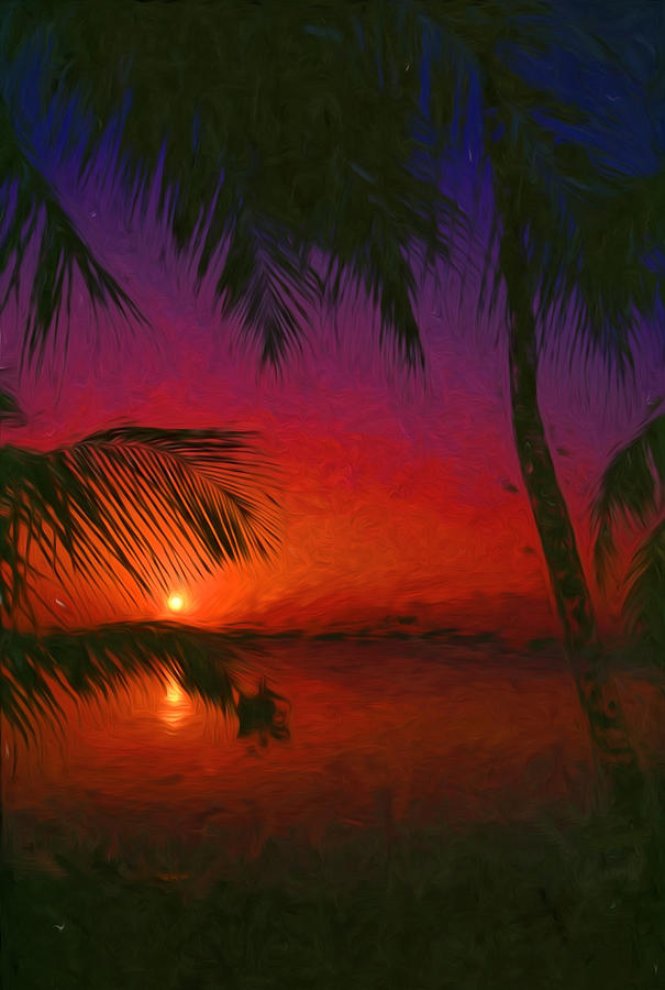Caribbean Sunset 2 Digital Art by Roy Pedersen