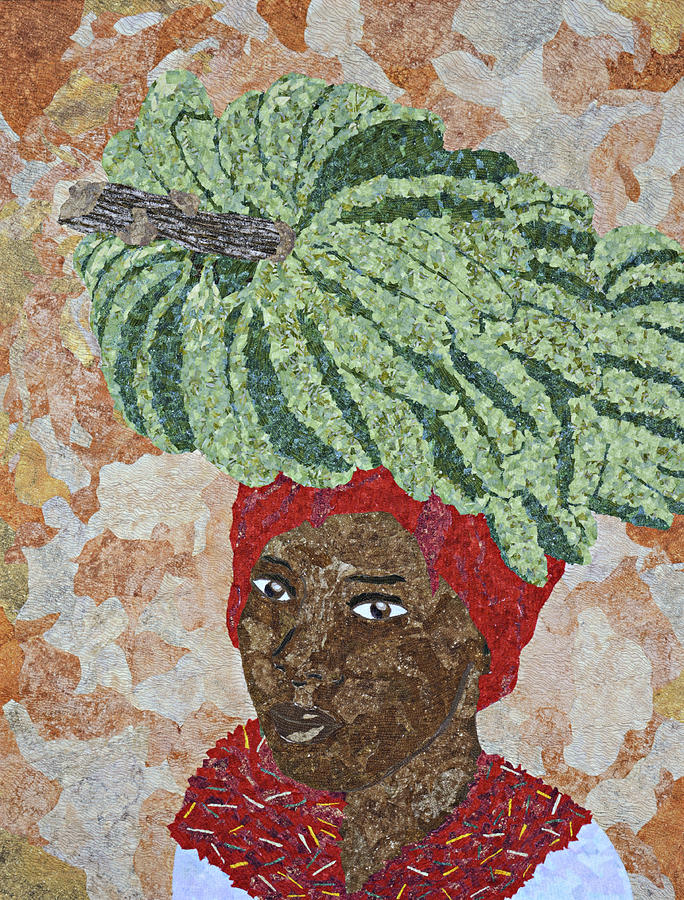 Banana Tapestry - Textile - Caribbean Woman by Pauline Barrett