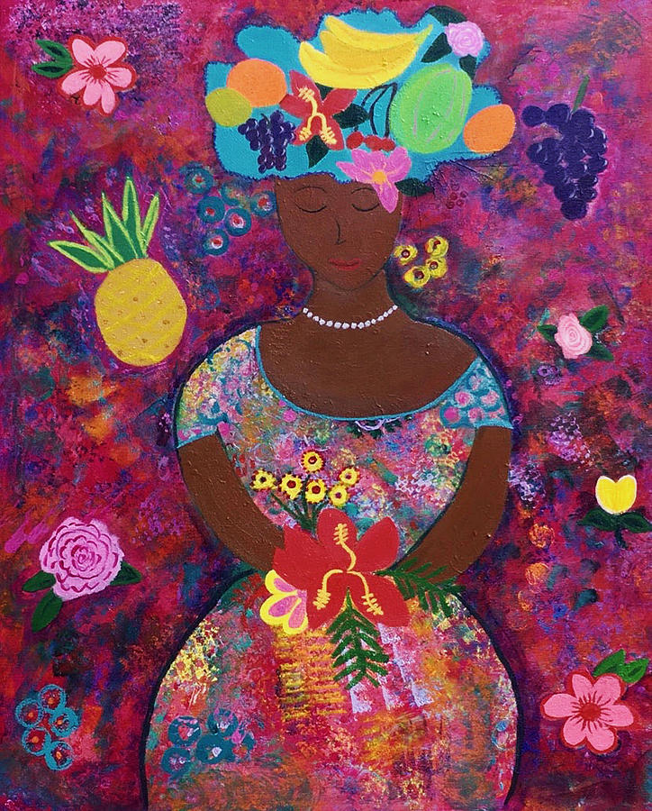 Caribbean Woman Painting by Sue Gurland