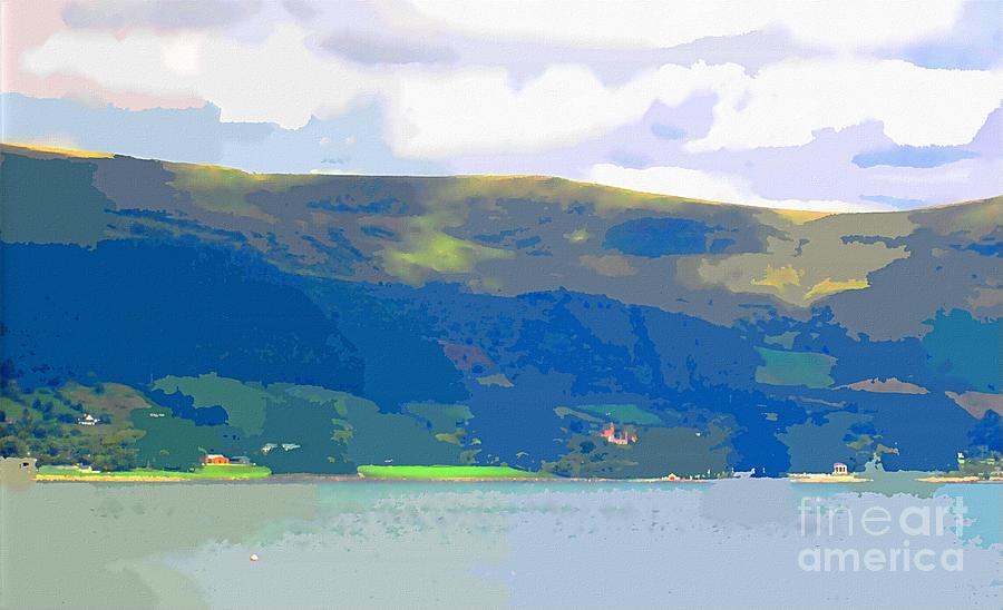 County down ireland carlingford and mourne mountains Painting by Mary Cahalan Lee - aka PIXI