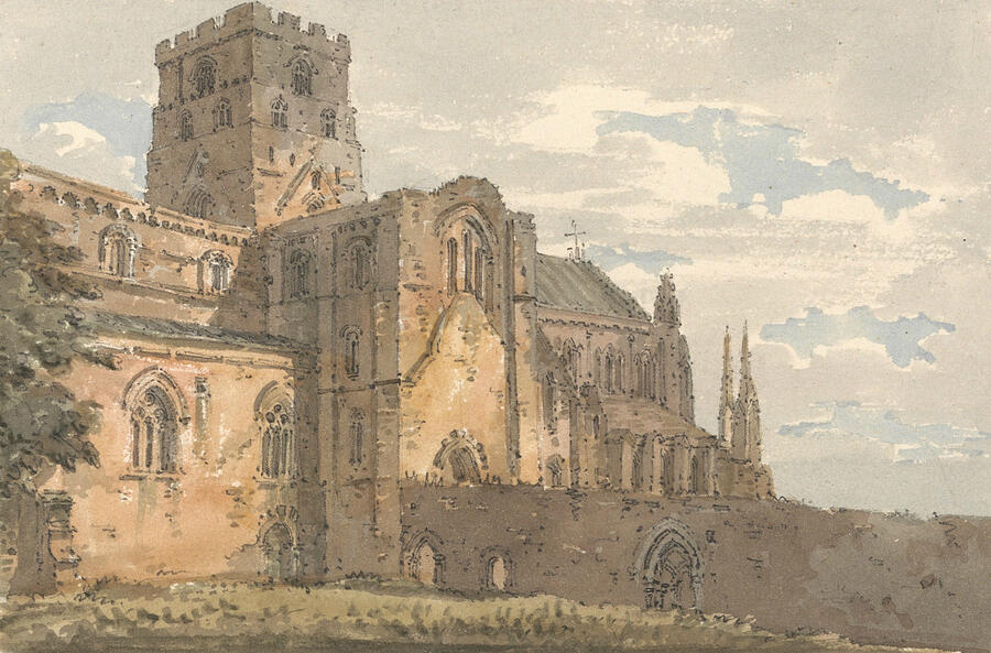 Carlisle Cathedral, Cumberland, from the South-West, from circa 1795 Painting by Thomas Girtin