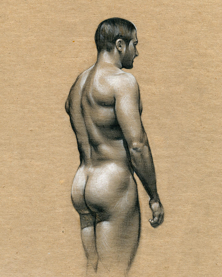 Nude Drawing - Carlos by Chris Lopez