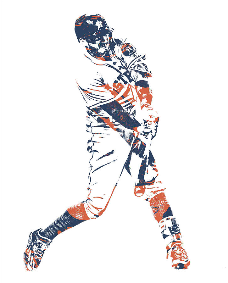 Carlos Correa Houston Astros Pixel Art 1 Mixed Media by Joe Hamilton