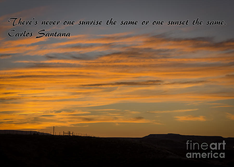 Carlos Santana Sunset Photograph by Janice Pariza