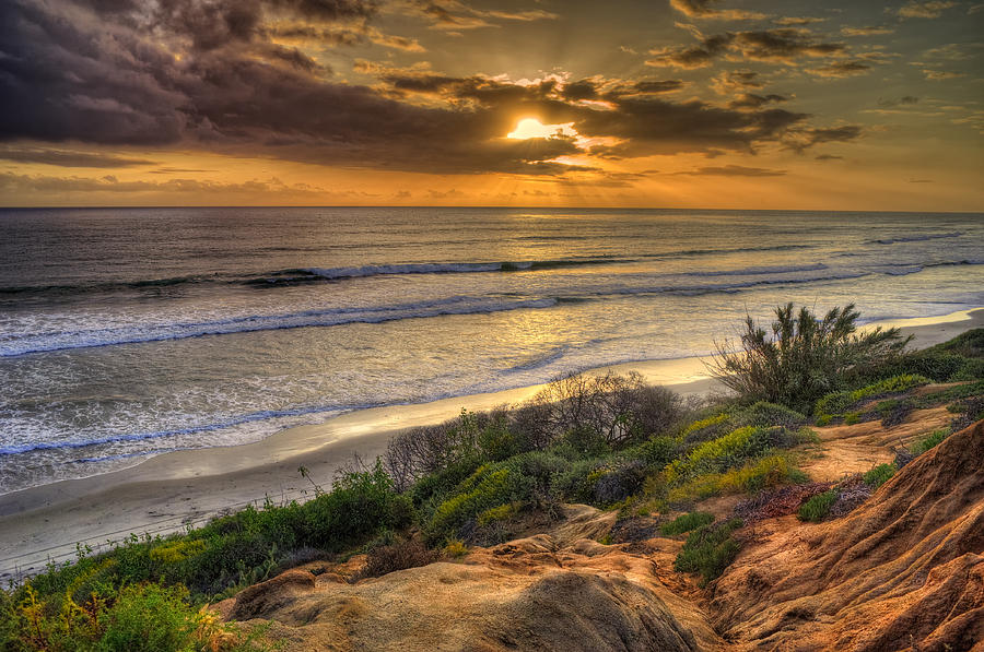 Carlsbad Shore Photograph by Stephen Campbell