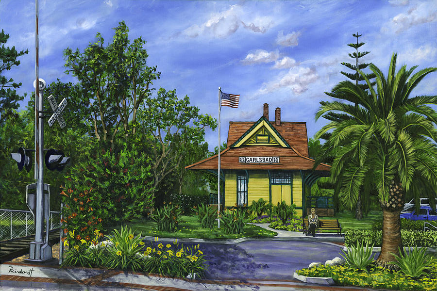 Carlsbad Station Painting by Lisa Reinhardt