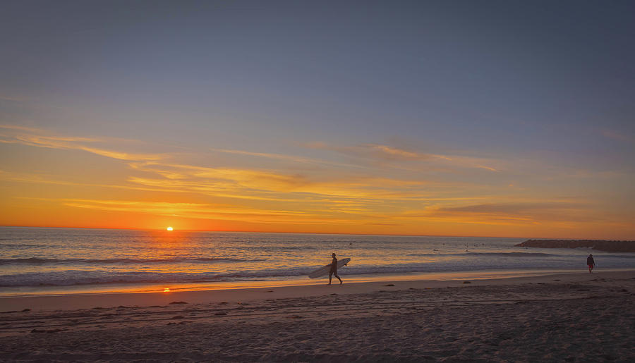 Carlsbad Sunset Surfer Photograph by Bruce Pritchett