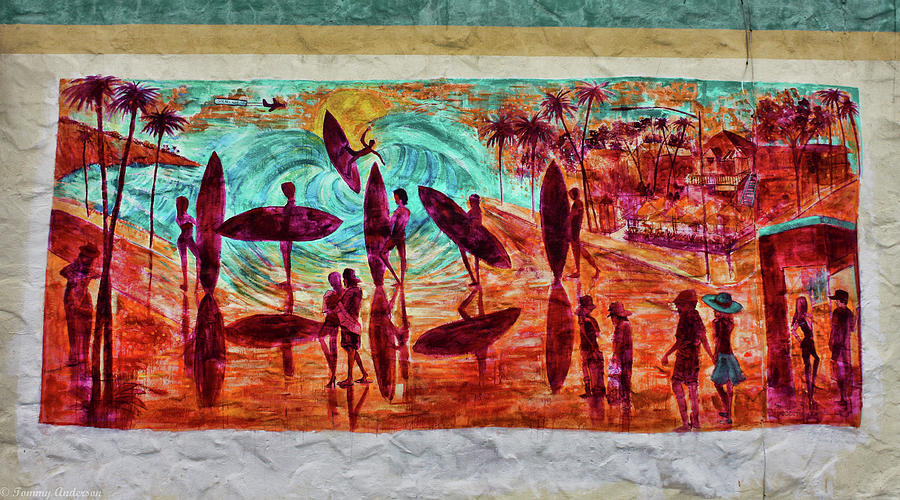Carlsbad Photograph - Carlsbad Surfing Mural by Tommy Anderson