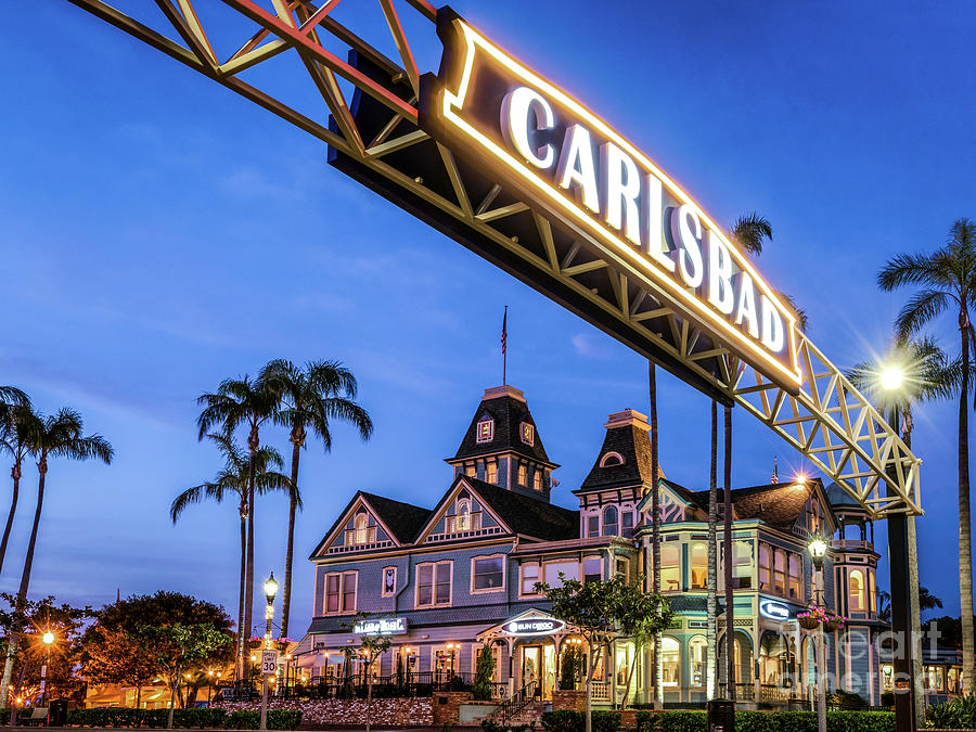 Carlsbad Welcome Sign Photograph by David Levin