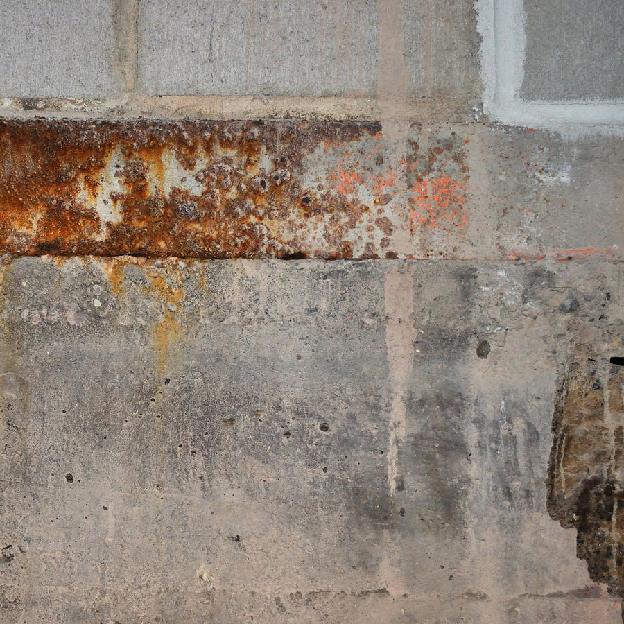 Concrete Photograph - Carlton 16 concrete mortar and rust by Tim Nyberg