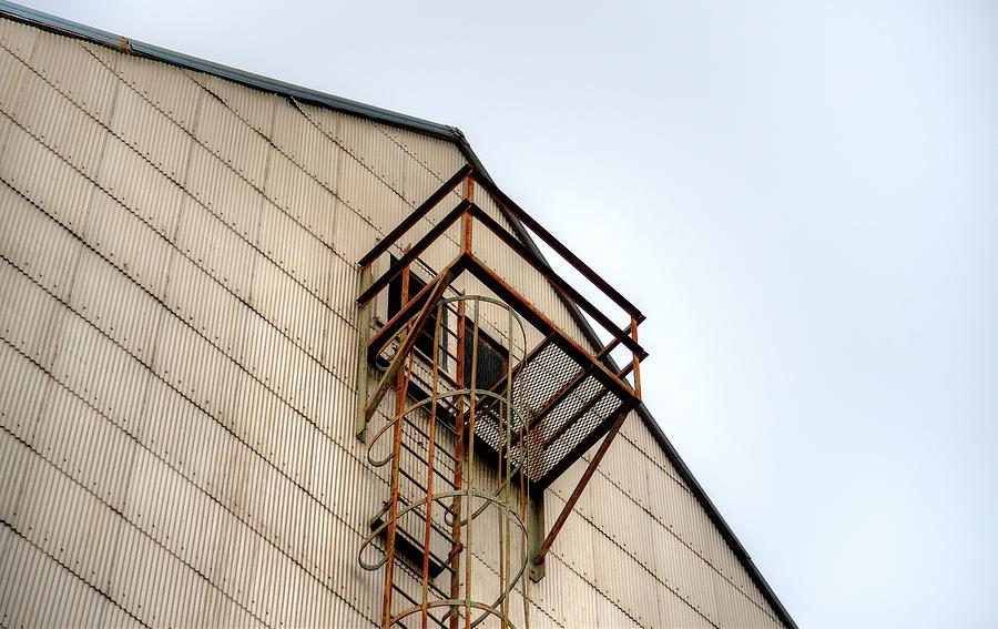 Carlton Elevator Ladder Windows Photograph by Jerry Sodorff