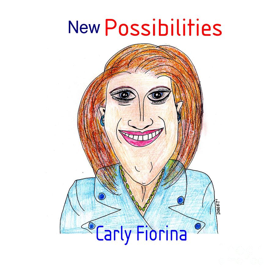 Carly Fiorina Painting by James and Donna Daugherty