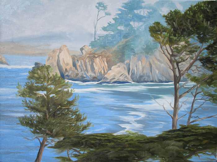 Carmel Bay Painting by Jay Johnson Carmel Bay Painting by Jay Johnson