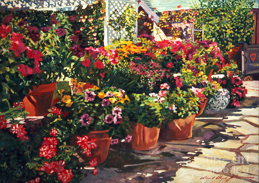 Garden Painting - Carmel Bed and Breakfast by David Lloyd Glover