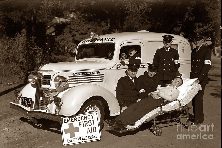 Carmel Photograph - Carmel California Red Cross 1937 by Monterey County Historical Society