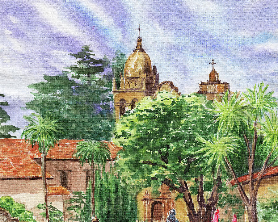 Carmel Mission Basilica Painting by Irina Sztukowski
