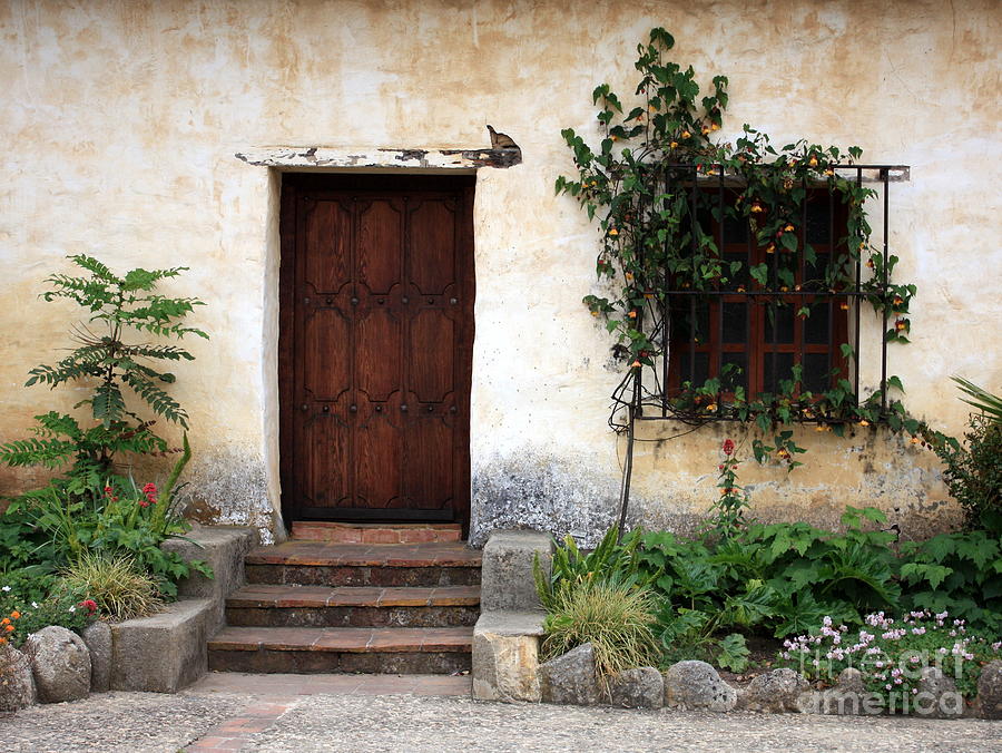 Carmel Mission Door Photograph by Carol Groenen
