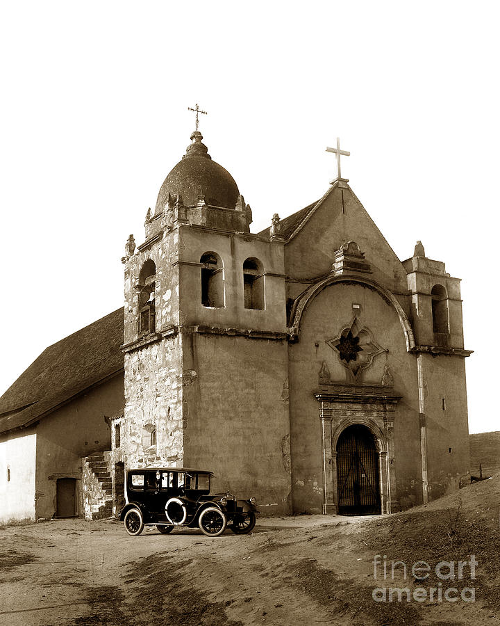 Carmel Mission Photograph - Carmel Mission Photo by Lewis Josselyn of Carmel taken in 1919 by Monterey County Historical Society